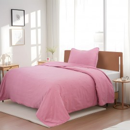 Set de edredón queen de microfibra de poliéster Redfield™ color palo de rosa