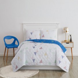 Set de edredón ligero matrimonial/queen de algodón Crayola® Triangle multicolor