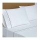 Set de sábanas queen de algodón Everhome™ de 800 hilos color blanco/azul