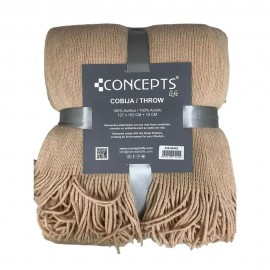 Cobija de acrílico Concepts™ diseño liso color café