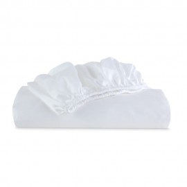 Sábana de cajón individual de algodón egipcio Luxor™ de 400 hilos color blanco