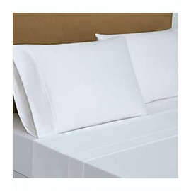 Set de sábanas king de algodón Everhome™ de 800 hilos color blanco brillante