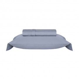 Set de sábanas de algodón matrimoniales Buddemeyer™ Dallas de 600 hilos, color azul marino, 4 piezas