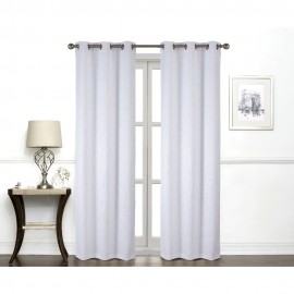 Cortinas blackout de poliéster Regal Home Collections® Delaney de 97 x 213 cm color blanco, 2 piezas