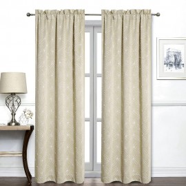 Cortinas blackout de poliéster Regal Home Collections® Perth de 1.93 x 2.13 m color marfil/blanco, 2 piezas