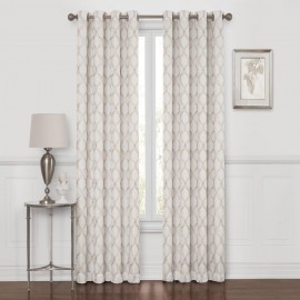 Cortina blackout de poliéster Regal Home Collections® Prescott de 1.27 x 2.13 m color marfil/lino