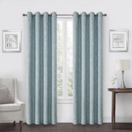 Cortina blackout de poliéster Regal Home Collections® Campbell de 2.13 m color azul claro