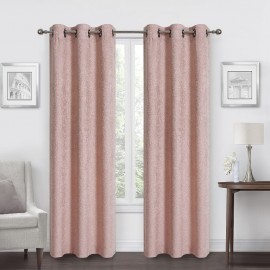 Cortinas blackout de poliéster Regal Home Collections® Diamond de 1.93 x 2.13 m color rosa, 2 piezas