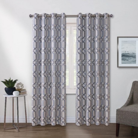 Cortina con filtro de luz de poliéster Regal Home Collections® Walker de 1.27 x 2.13 m color azul