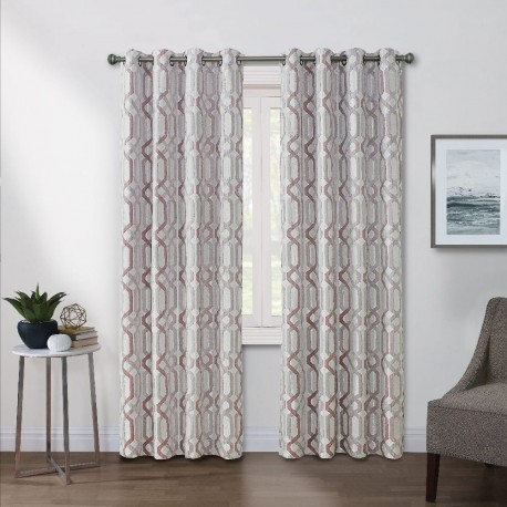 Cortina con filtro de luz de poliéster Regal Home Collections® Walker de 1.27 x 2.13 m color rojo borgoña