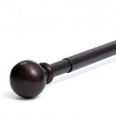 Cortinero ajustable de metal 88 Main™ de 1.21 m a 2.23 m color café