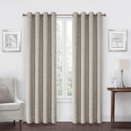 Cortina blackout de poliéster Regal Home Collections® Campbell de 2.41 m color lino