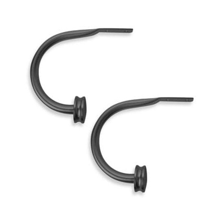 Sujetacortinas de acero recubierto Cambria® Premier Complete color negro satinado Set de 2