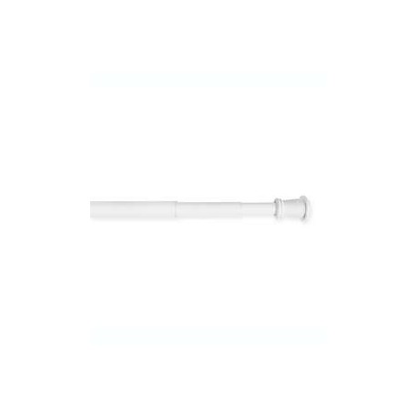 Cortinero de tensión ajustable de metal Maytex® de 1.21 m a 3.04 m color blanco
