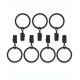 Aros con pinzas de metal Bee & Willow™ Ezra color negro desgastado, 7 piezas