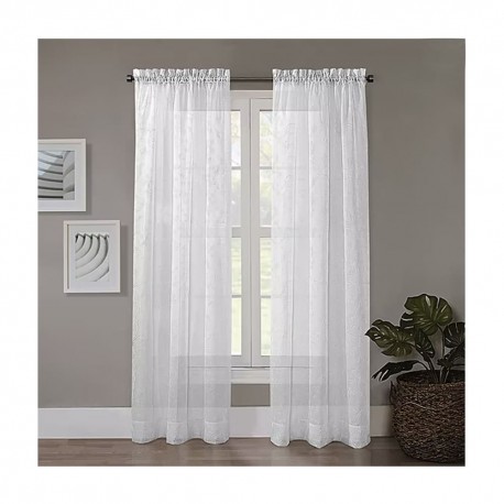 Cortina traslúcida de poliéster Regal Home™ de 1.37 x 2.41 m color blanco