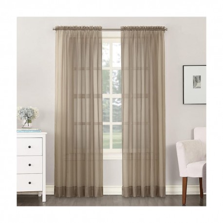 Cortina traslúcida de poliéster Regal Home™ de 1.37 x 2.41 m color lino