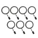 Aros con pinzas para cortinas Cambria® Premier Complete color grafito, 7 piezas