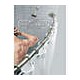 Cortinero para baño de acero inoxidable TITAN™ curvo con instalación dual en níquel cepillado