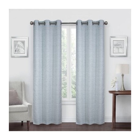 Cortinas con filtro de luz Simply Essential™ Benton de 2.13 m color azul/gris
