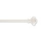 Cortinero ajustable de acero Simply Essential™ Doorknob de 45.72 a 91.44 cm color blanco satinado