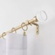 Cortinero ajustable de acero Simply Essential™ Bordeaux de 45.72 a 91.44 cm color dorado satinado