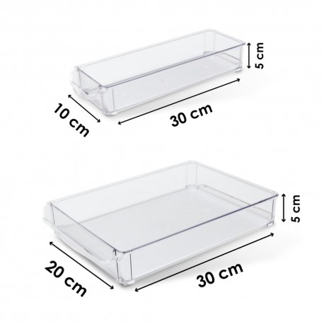 Set de organizadores de plástico Trendy Loft™ apilables, 4 piezas