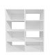 Organizador multiusos de madera Cazedis® con 8 compartimentos, color blanco