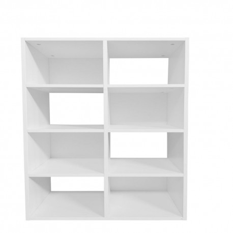 Organizador multiusos de madera Cazedis® con 8 compartimentos, color blanco