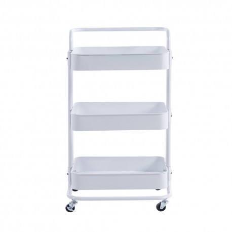 Carrito organizador de metal Cazedis® 3 niveles, color blanco