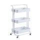 Carrito organizador de metal Cazedis® 3 niveles, color blanco