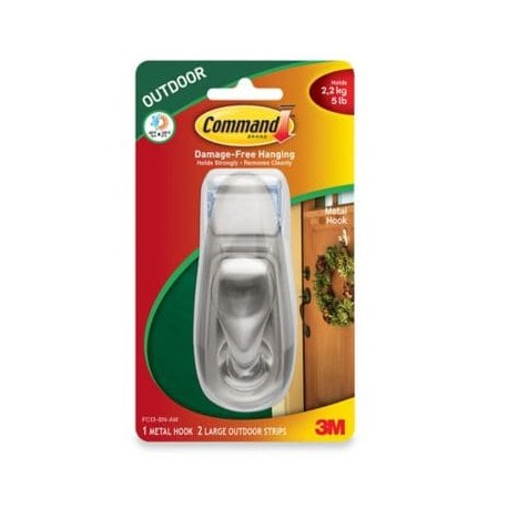 Gancho grande de metal 3M Command™ para exteriores
