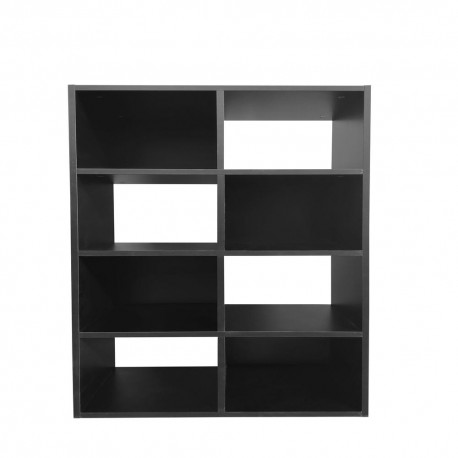 Organizador multiusos de madera Cazedis® con 8 compartimentos, color negro