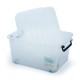 Caja de plástico de 40 x 29 cm transparente