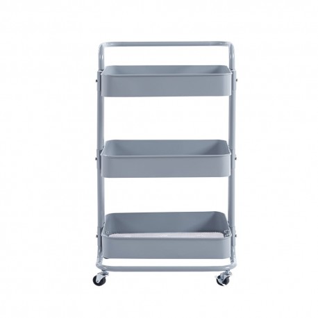 Carrito organizador de metal Cazedis® 3 niveles, color gris