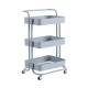 Carrito organizador de metal Cazedis® 3 niveles, color gris