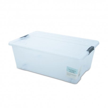 Caja de plástico de 57 x 38 cm transparente