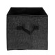 Caja organizadora de tela Link Life™ de 30 cm, a rayas color negro