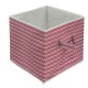 Caja organizadora de tela Link Life™ de 30 cm, de zigzag color rosa oscuro