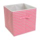Caja organizadora de tela Link Life™ de 33 cm, de zigzag color rosa claro