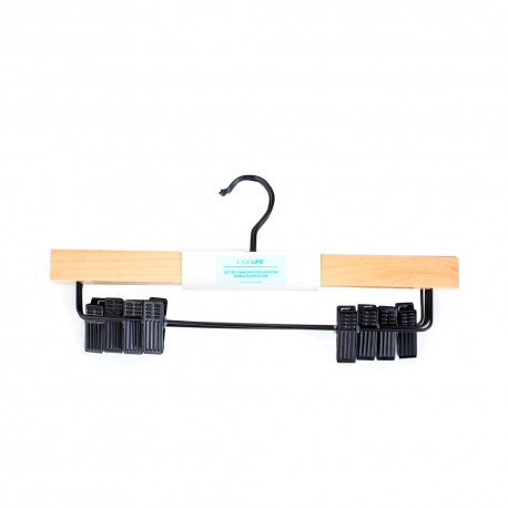 Set de ganchos para pantalón de madera Link Life™, 4 piezas