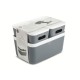 Set de cajas organizadoras de plástico Core™ apilables color gris, 3 piezas
