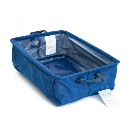 Organizador de tela con agarraderas de 14 x 27 cm color azul