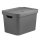 Caja organizadora Zylku™ de 18 L con tapa, color gris