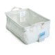 Organizador de tela con agarraderas de 13 x 21 cm color blanco