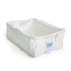 Organizador de tela con agarraderas de 14 x 27 cm color blanco