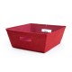 Contenedor de tela de 31 x 31 cm color rojo