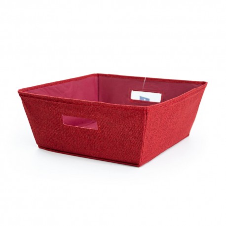 Contenedor de tela de 31 x 31 cm color rojo