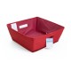 Contenedor de tela de 31 x 31 cm color rojo