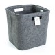 Caja organizadora de fieltro con agarraderas de 33 x 33 cm color gris